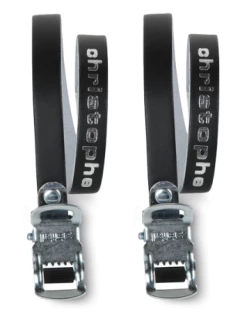 Courroies Zefal MT Christophe Cuir Leather Toe-Straps Noires